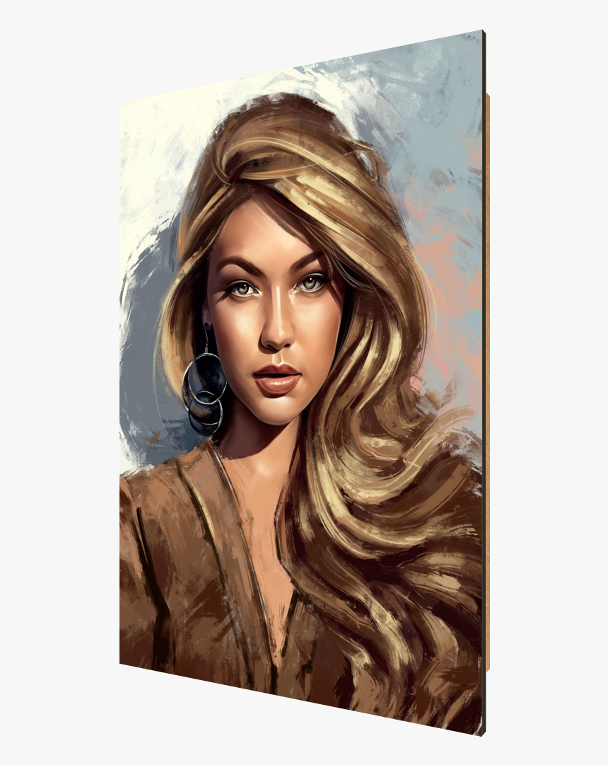 Transparent Pretty Face Png - Paintings Of Gigi Hadid, Png Download