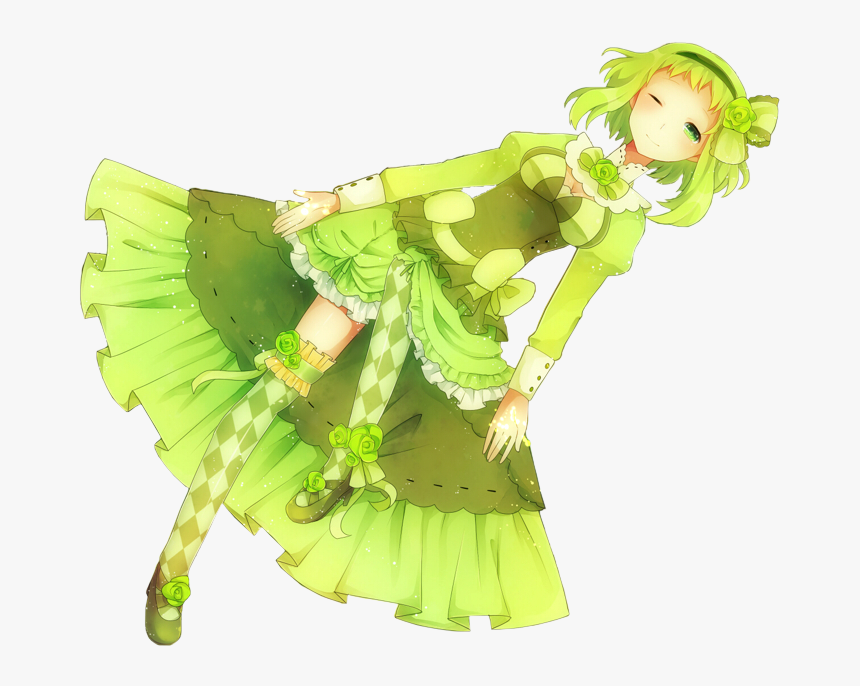 1ab093ab1195 - Vocaloid Gumi Green, HD Png Download