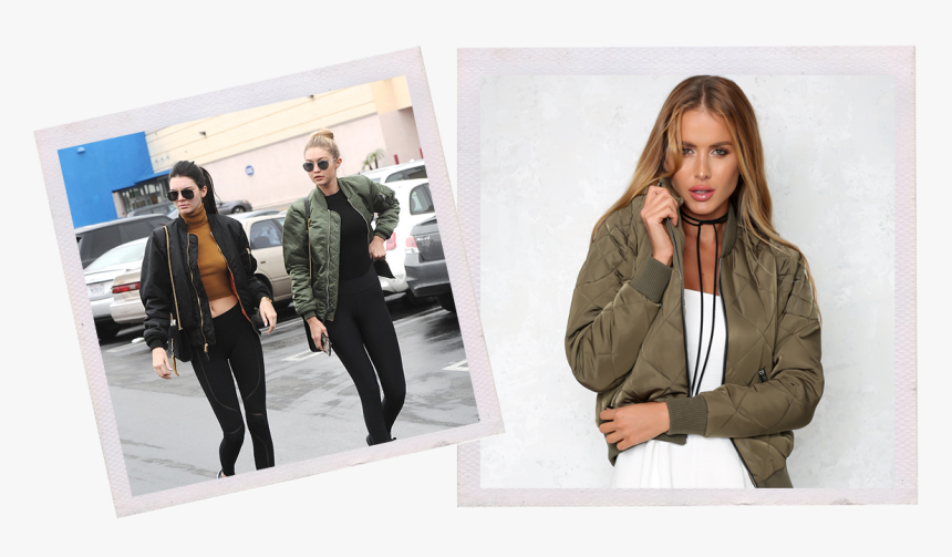 Kendall Jenner And Gigi Hadid Wearing Military Inspired - Girl, HD Png Download