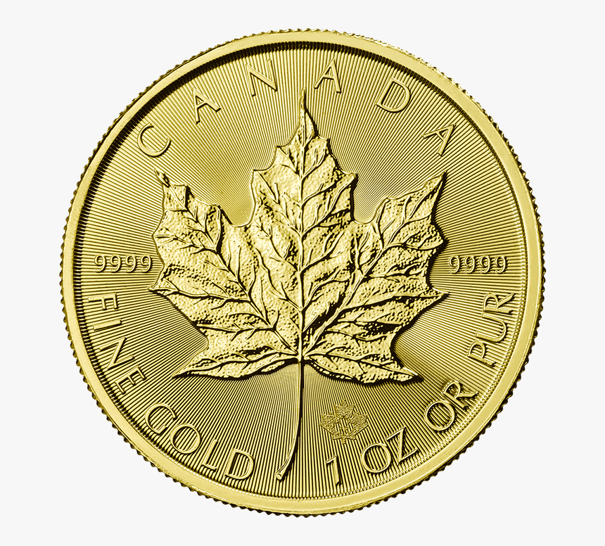 Canadian Maple Leaf 2018 1 Oz Gold Coin 
 Src Https - Canadian Gold Maple Leaf, HD Png Download