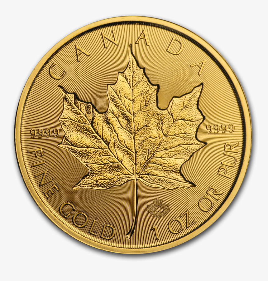 Buy 2019 Canada 1 Oz Gold Incuse Maple Leaf Bu Coin - 2019 1 Oz Gold Maple Leaf, HD Png Download
