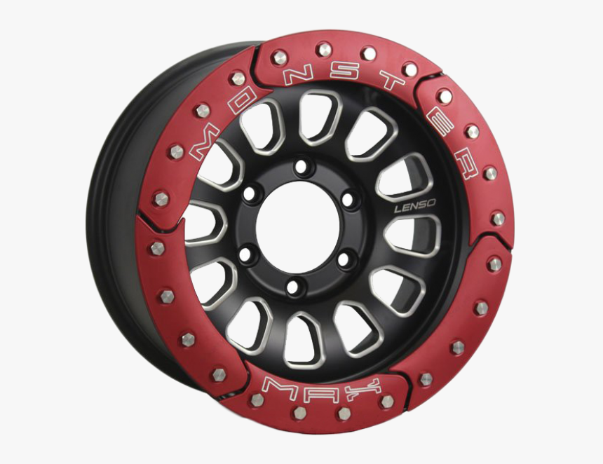 /27092016/lenso Max-monster Matte Black With Chamfer - Lenso Rims, HD Png Download