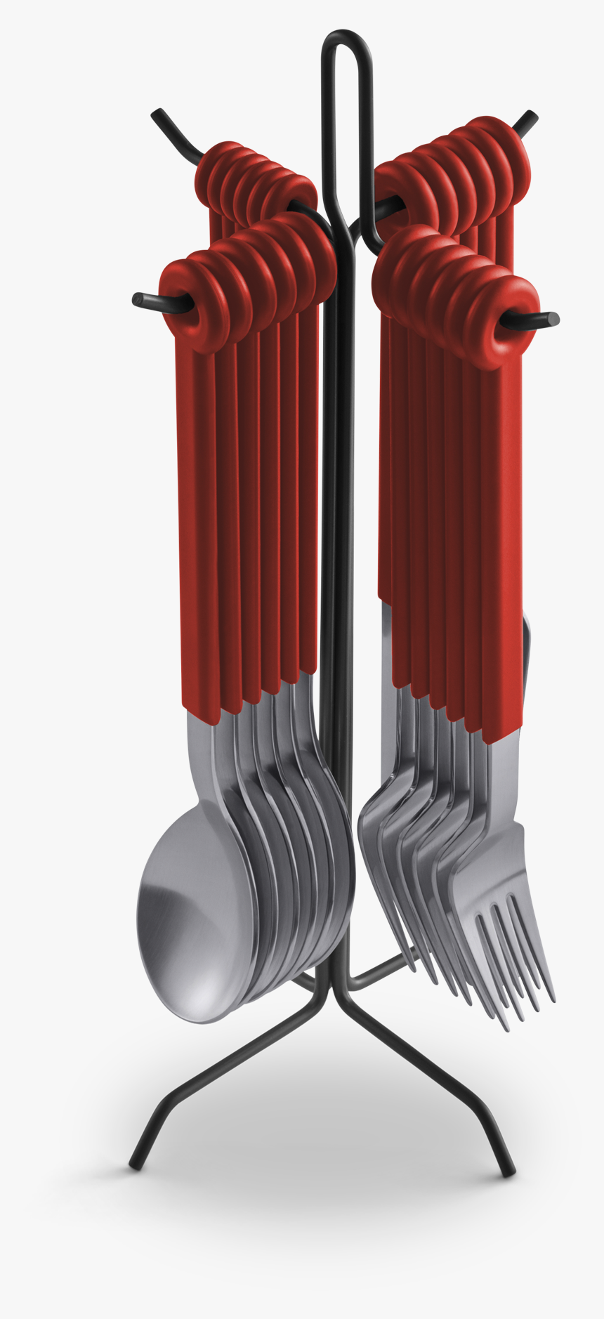 Mono Ring Flatware Set 24 Stand Red, HD Png Download