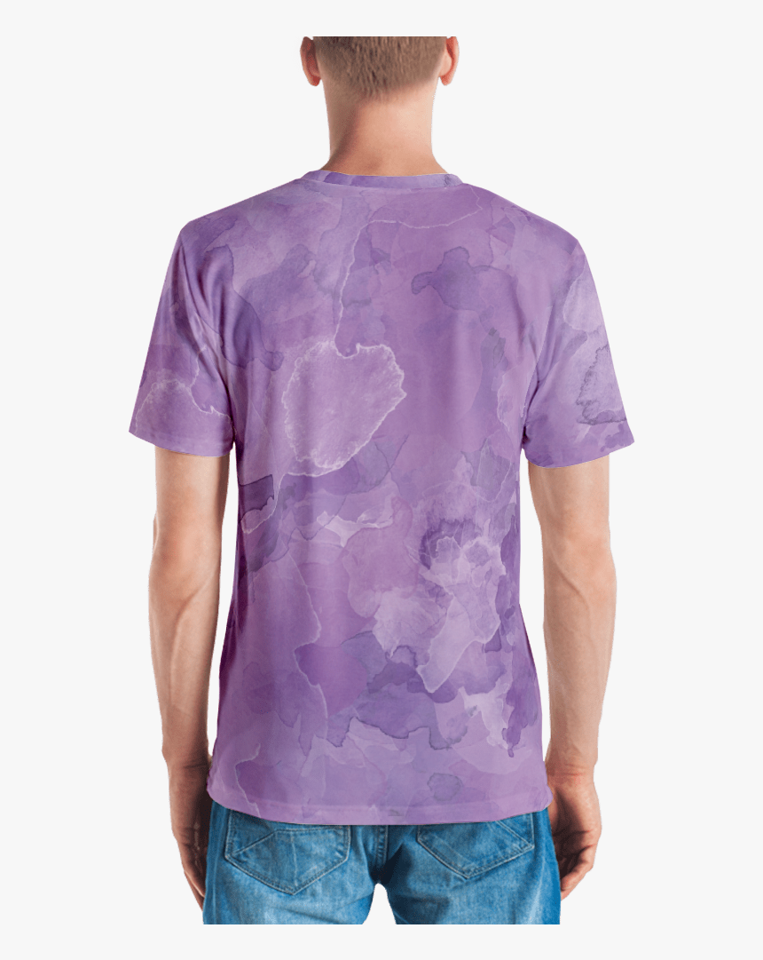 Wisteria Watercolor T Shirt T Shirt Zazuze - Lime Green Shirt With Royal Blue, HD Png Download