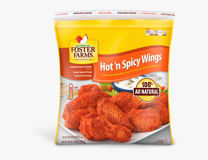 Hot Wings 80 Oz - Foster Farms Chicken Wings, HD Png Download