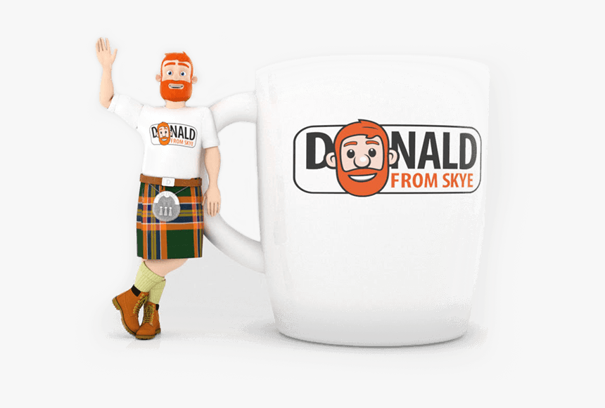 Donald From Skye Promoting His Products - Cartoon, HD Png Download