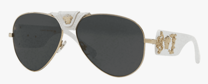 Versace White Baroque Aviator Sunglasses - Versace Ve2150q, HD Png Download