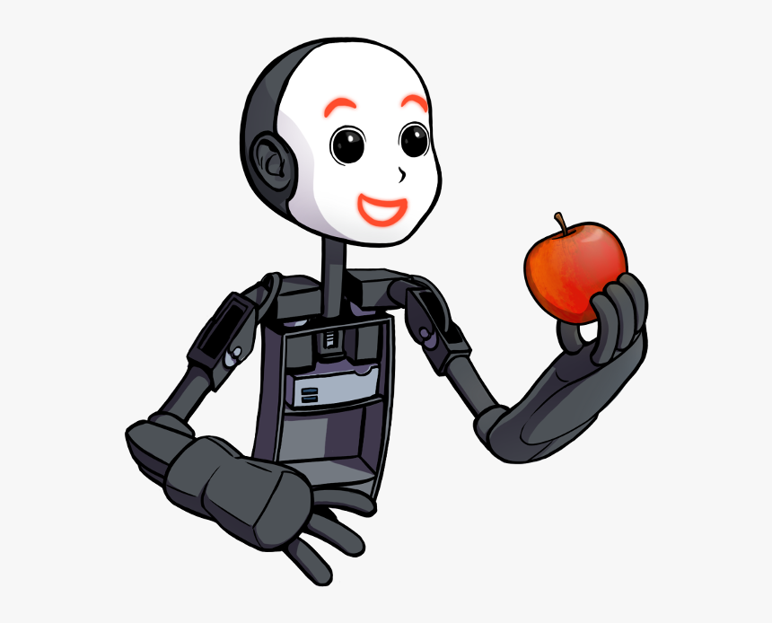 Human And A Robot Cartoon, HD Png Download