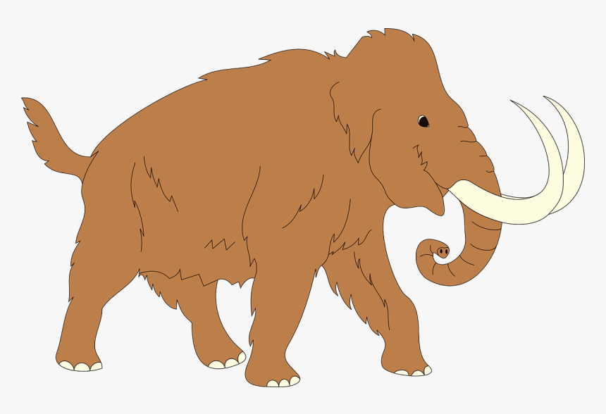 Animal, Ancient, Mammoth, Trunk, Fur, Tusks, Elephant - Mammoth Clipart, HD Png Download