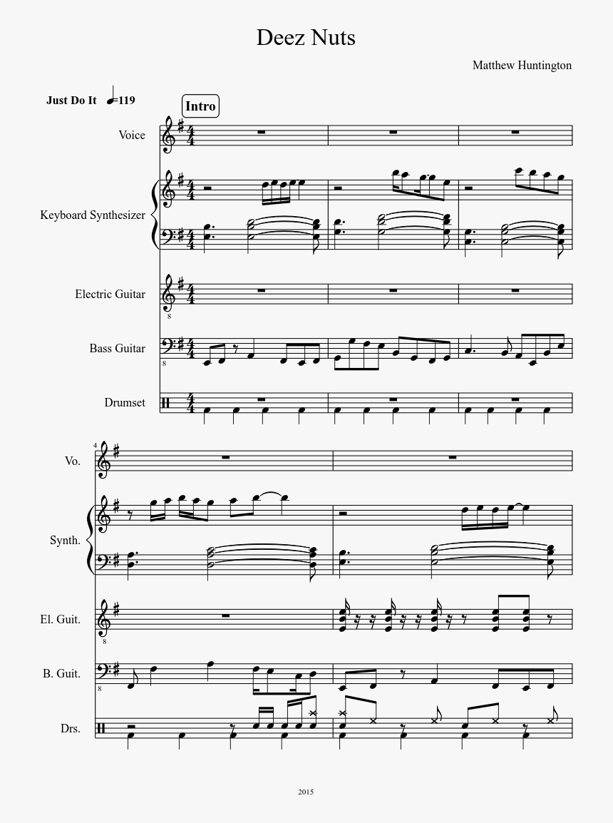 Stupid With Love Sheet Music, HD Png Download