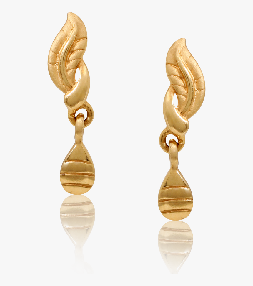 Chic Golden Feather Earrings - Earrings, HD Png Download