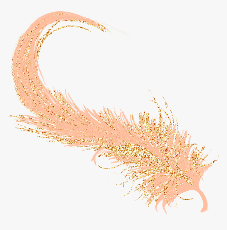 #feathers #feather #pastel #golden #gold #rosegold - Feather Pastel Png, Transparent Png