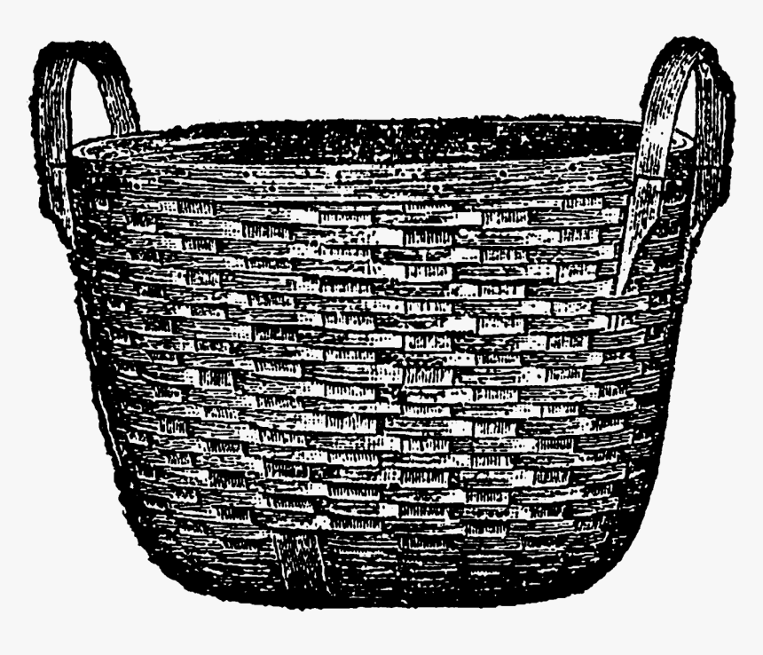 Wicker Basket Clipart Free, HD Png Download