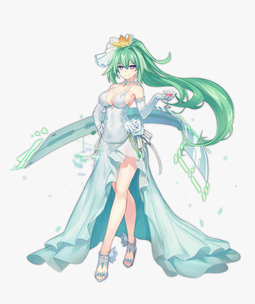 Download Azurlane-green Heart Dress - Hyperdimension Neptunia Vert Azur Lane, HD Png Download