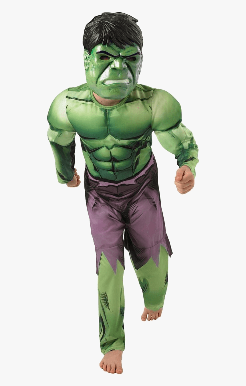 Child Avengers Deluxe Hulk Costume - Fancy Dress For Kids Hulk, HD Png Download