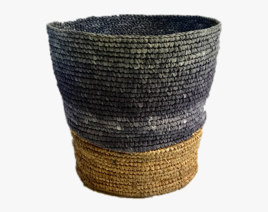Natural/blue Laundry Basket - Storage Basket, HD Png Download