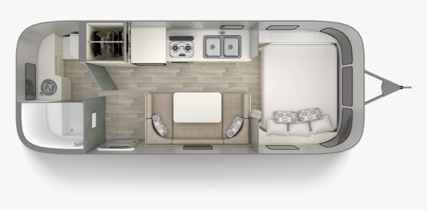 Bambi 22fb Floor Plan - 2020 Airstream Bambi 22fb, HD Png Download