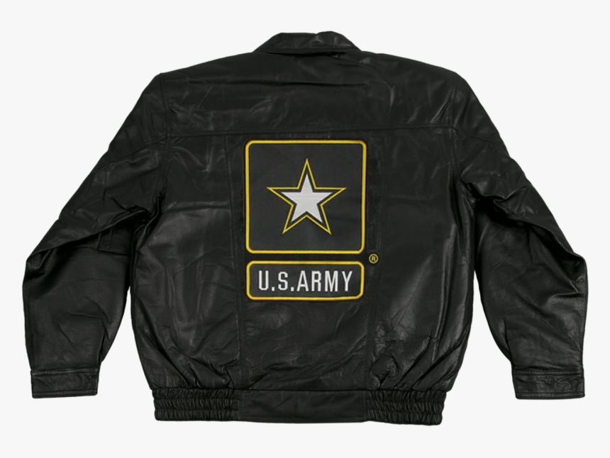 Army Leather Bomber Jacket With Army Star Logo - Vietnam Veteran Jacket, HD Png Download