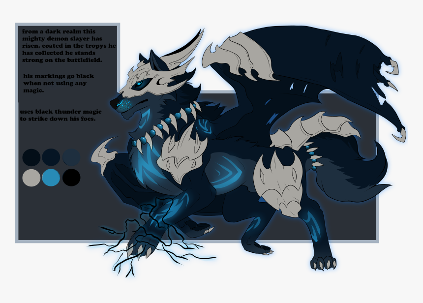 Kaine The Black Lightning Wolf - Free Thunder Wolf, HD Png Download