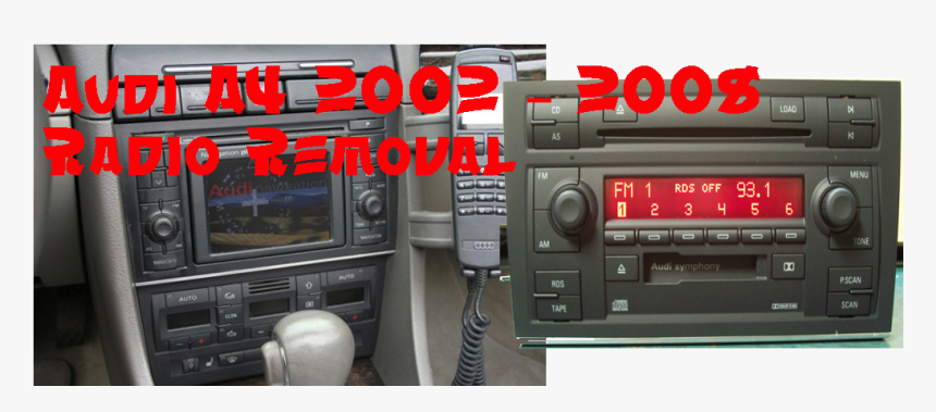 Audi A4 2002 2008 Radio Removal Radiodashkits Car Stereo - Center Console, HD Png Download