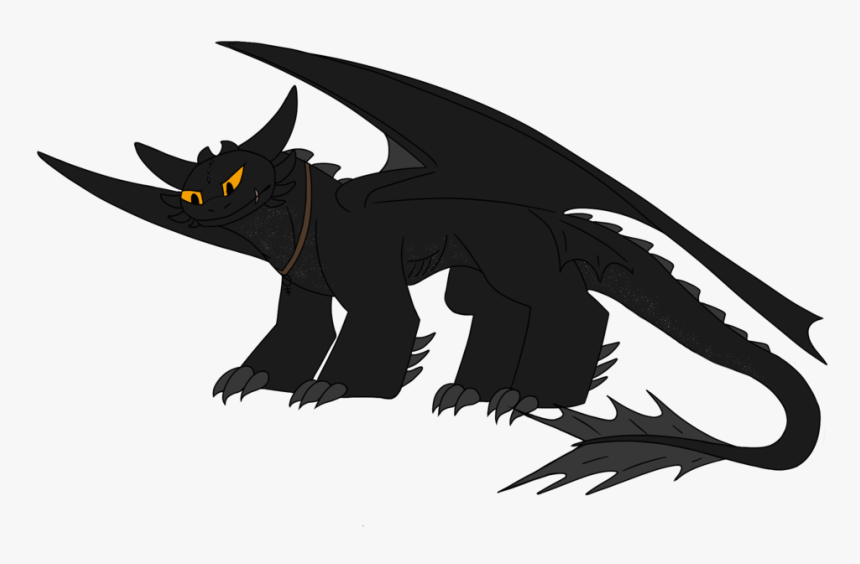 Clip Art Illustration Silhouette - Deathgripper Night Fury Hybrid, HD Png Download