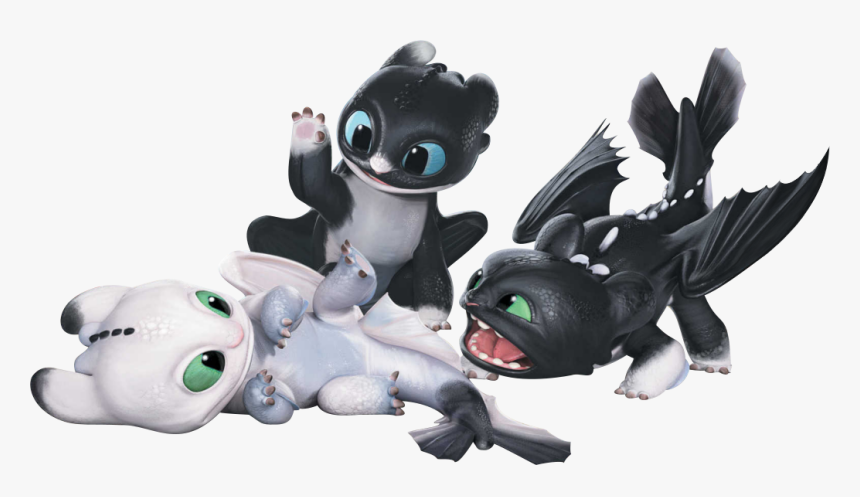 Toothless And Light Fury Babies, HD Png Download