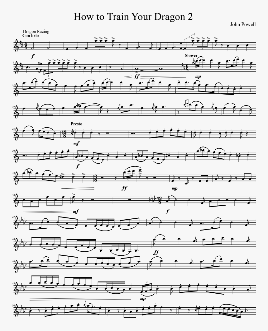 Train Your Dragon Score, HD Png Download