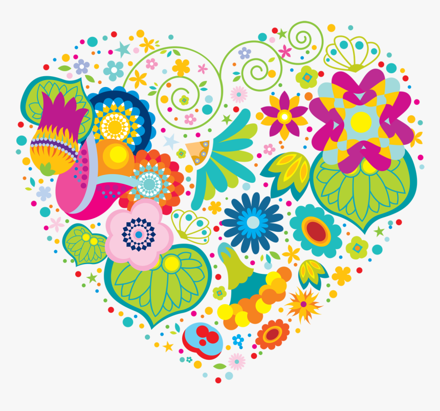 Pixels - Corazones De Flores Y Mariposas, HD Png Download