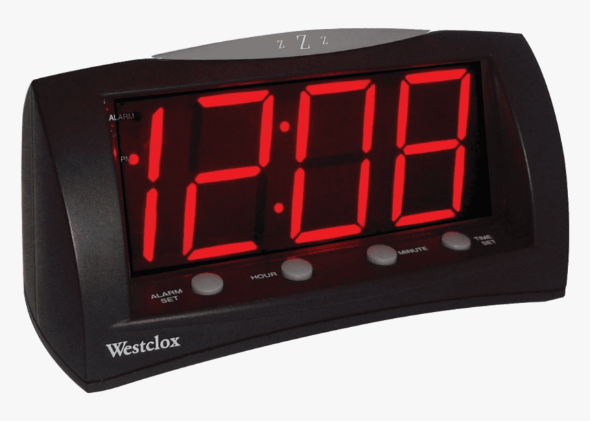 Westclox 66705 Oversized Snooze Alarm Clock, Black, - Alarm Clock, HD Png Download