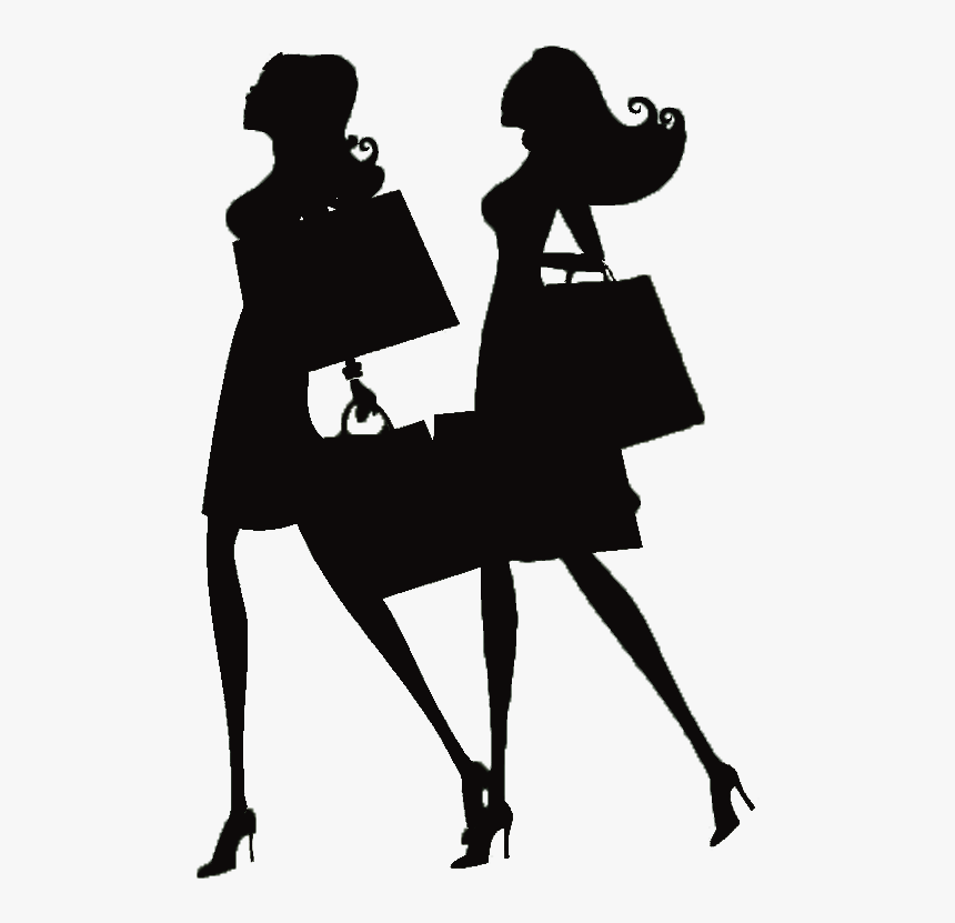 Animation Silhouette Female Fashion Drawing - Black Fashion Images Cartoon, HD Png Download
