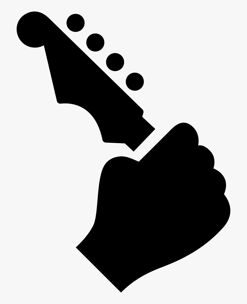 Hand Holding Up A Guitar - Guitar Logo Png Free, Transparent Png