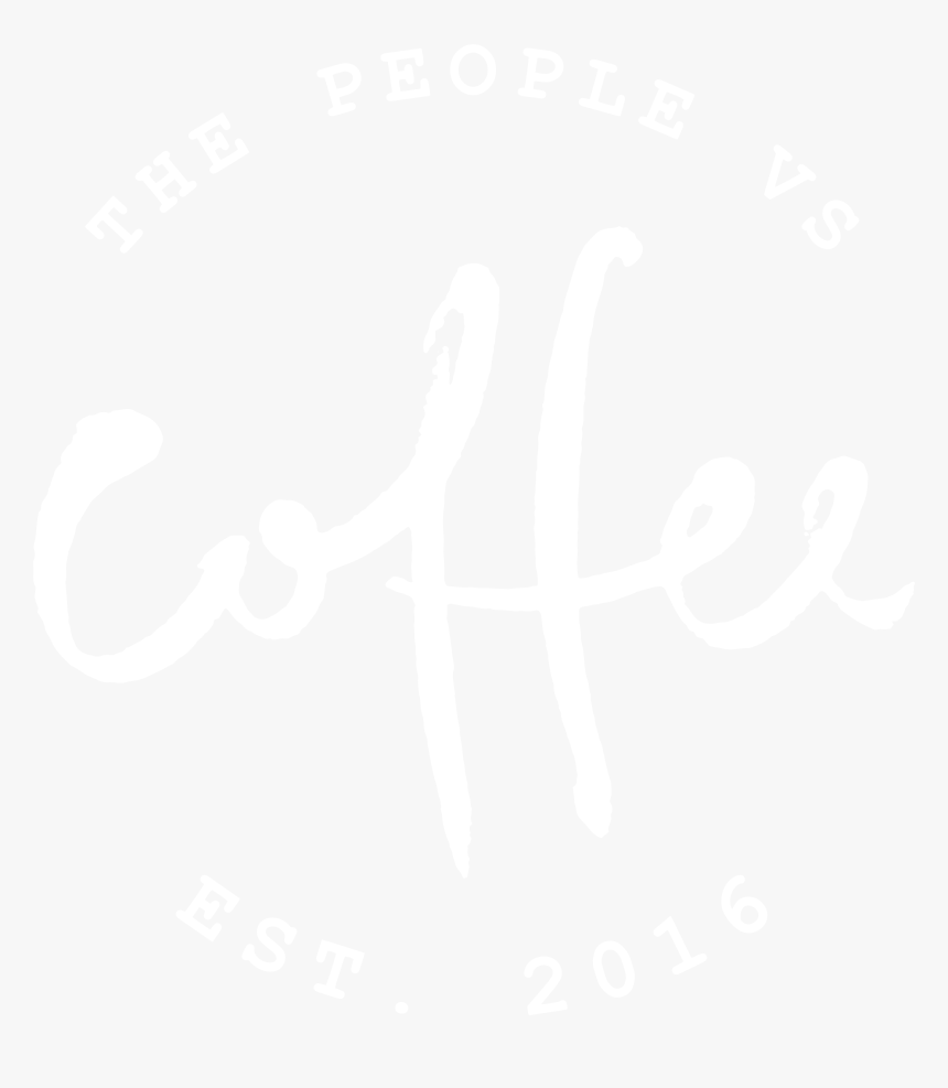 The People Vs Coffee White Logo - Calligraphy, HD Png Download