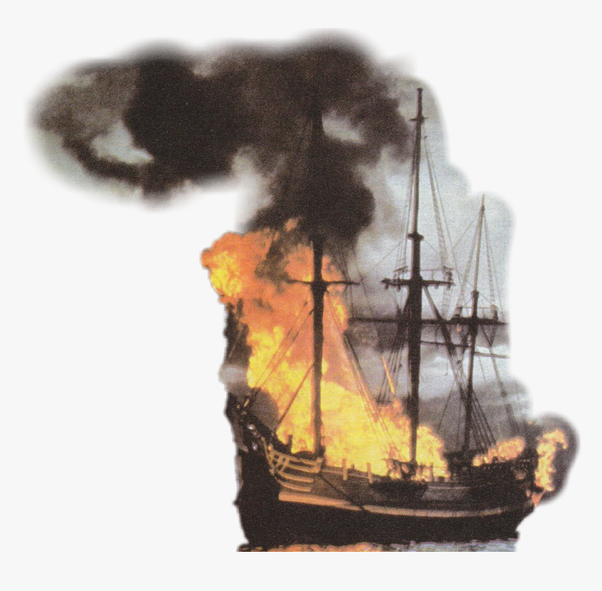 #barco #pirata #fuego - Barcos En Fuego, HD Png Download