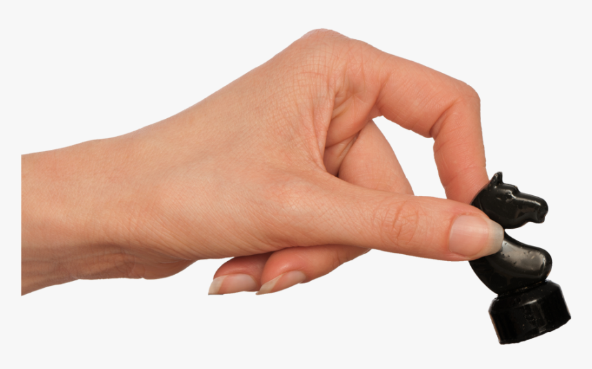 Hand Moving Chess Piece , Png Download - Hand Holding A Chess Piece, Transparent Png