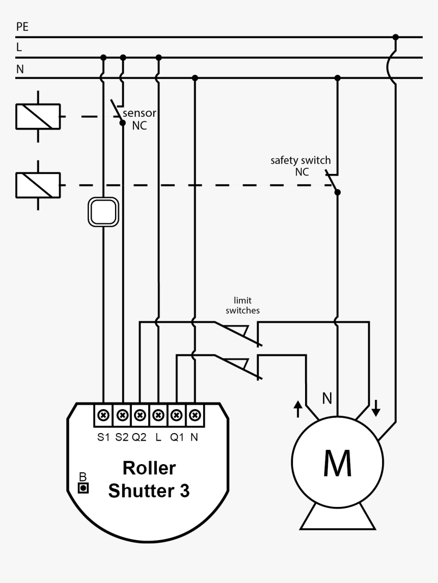 Connect With The Following The Diagram - Fibaro Roller Shutter 3, HD Png Download