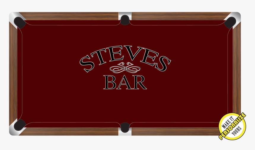 Standard Bar Pub Custom Made Printed Pool Snooker Billiard - Billiard Table, HD Png Download