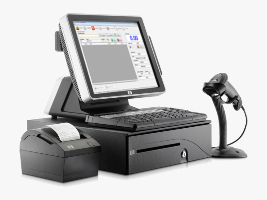 Download Replace Your Cash Register - Cash Register With Computer, HD Png Download