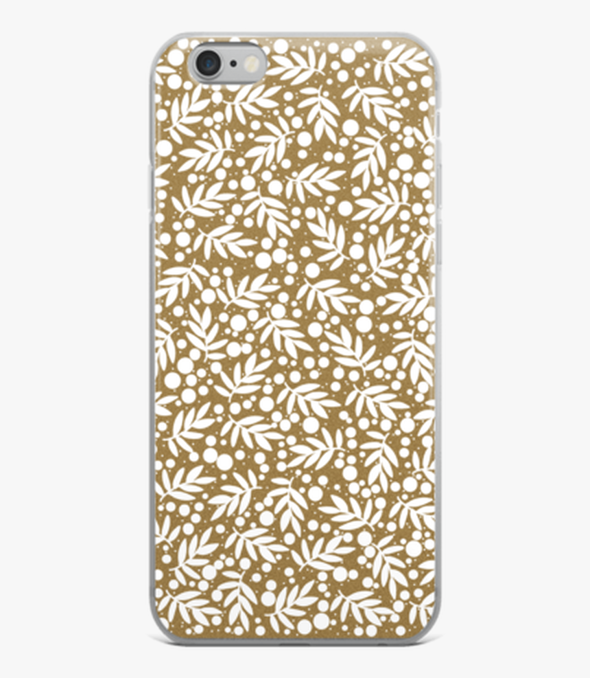 Holiday Gold Leaf Pattern Iphone Case, HD Png Download