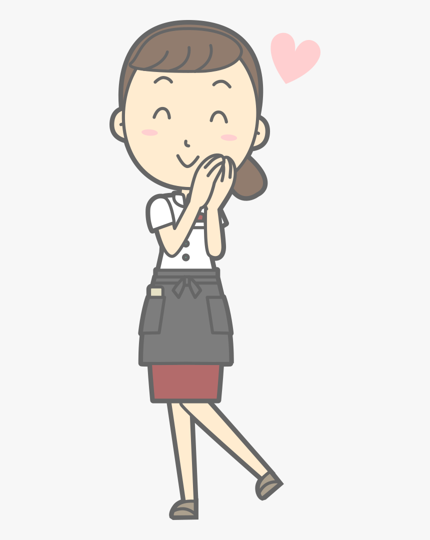 Young Waitress In Love - Waitress Clipart, HD Png Download