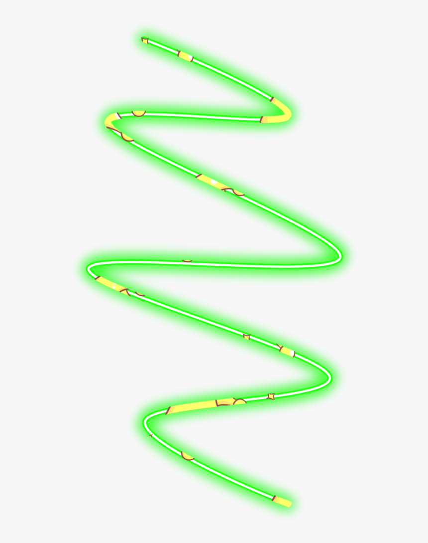 #neon #line #spiral#freetoedit #green #geometric #border - Neon Green Png, Transparent Png