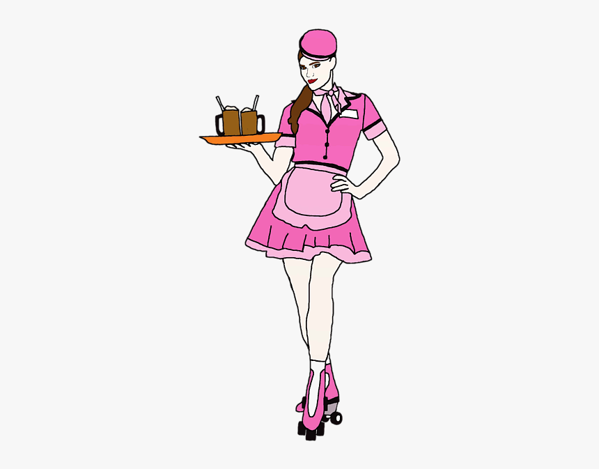 Waitress On Roller Skates, HD Png Download