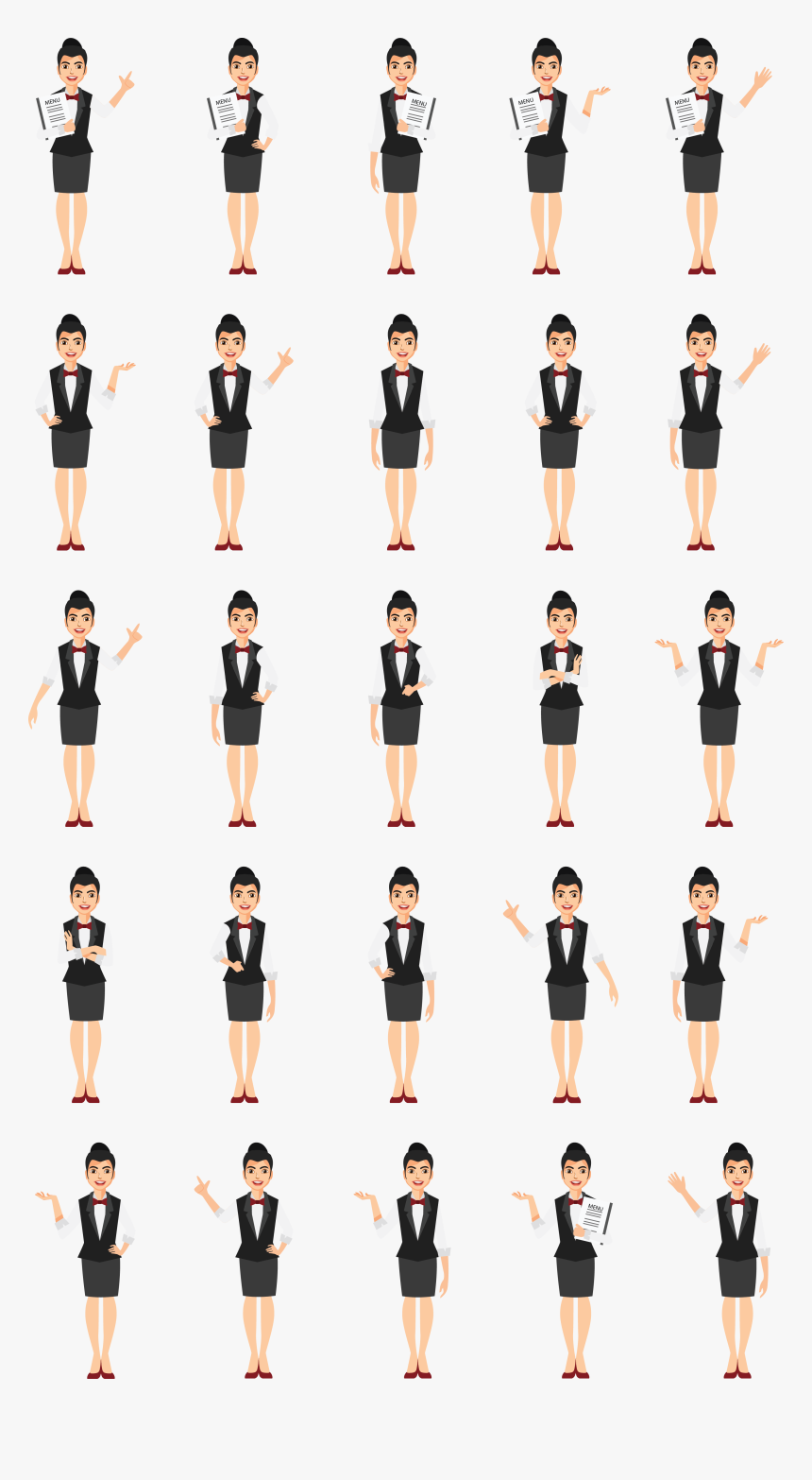 Waiters Woman - Girl, HD Png Download
