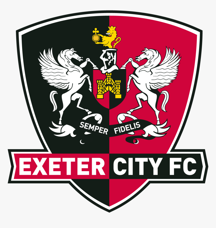 Exeter City Fc Football Club Shield Logo Vector - Exeter City Fc, HD Png Download