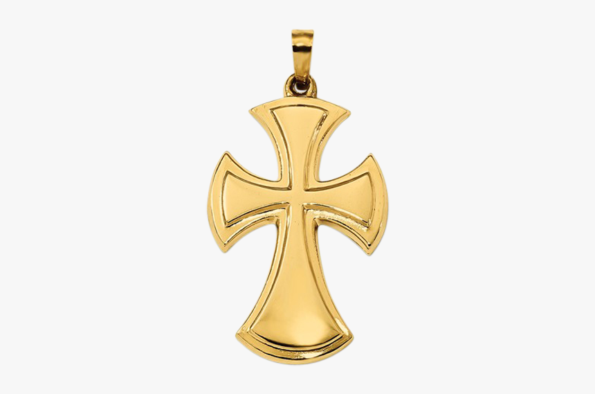 Gold Maltese Cross Pendant - Locket, HD Png Download
