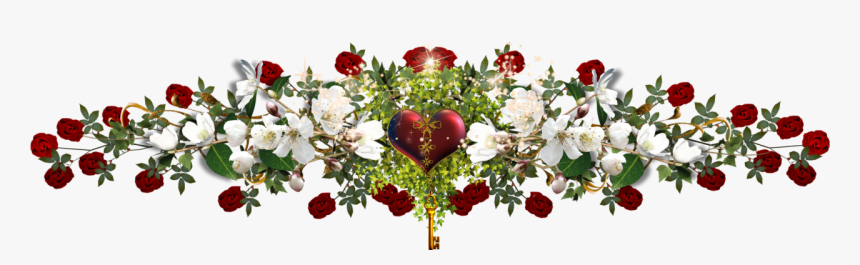 Floral Clipart & Ndash Beautiful Flower Garland - Lineas Decorativas De Flores Png, Transparent Png