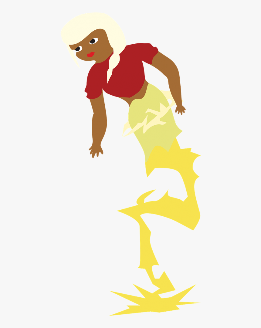 Girl With The Power Of Lightning Lightning Superpower - Figure Skating Jumps, HD Png Download