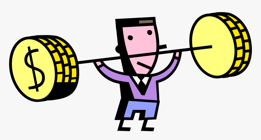 Entrepreneur Lifts Financial Weights Image Illustration, HD Png Download