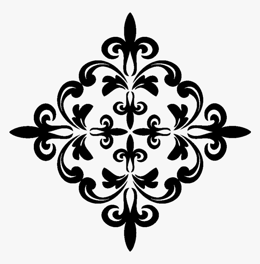 Pin By Srishti Kundra On Draw&paint Baroque Design - Stencil Floral Motif Design, HD Png Download