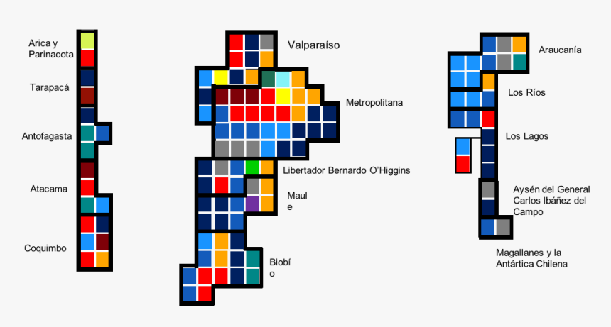 2cartograma De Camara De Diputados De Chile A Enero - Cartograma De Chile, HD Png Download