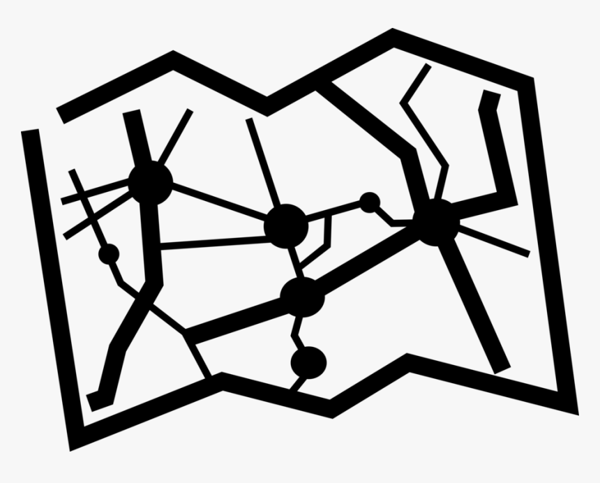 Vector Illustration Of Geographic Cartography Road, HD Png Download